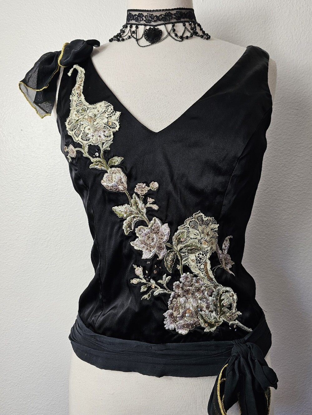 Adrianna Papell Black Fairy Top